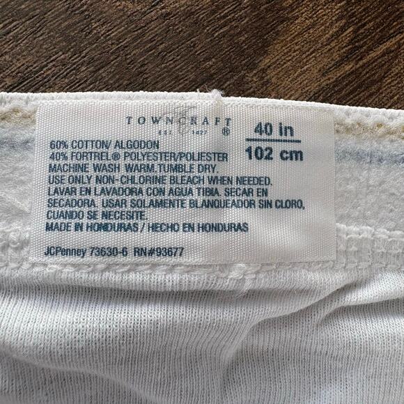 Towncraft JCPenny Tighty Whities White Mens Underwear Size 40 in RN 93677 x2 - Picture 4 of 4